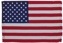 Apollo 12 Flown U.S. Flag, Measuring 11.5'' x 8'', Affixed to Presentation Mat Signed by Each of the Apollo 12 Crew Members: Charles Conrad, Richard Gordon & Alan Bean -- From Richard Gordon Estate